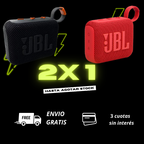 🔊🎶 COMBO JBL GO 4 PORTÁTIL + 1 DE REGALO 🎁🔥