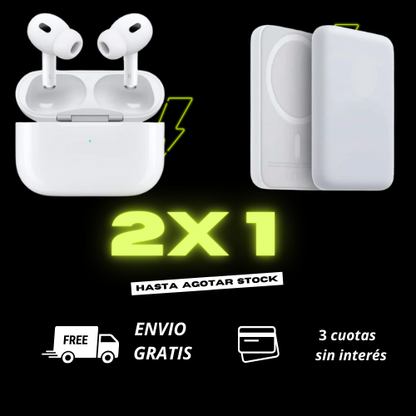 🍏🎧 APPLE AIRPODS PRO 2ª GEN + CARGADOR MAGSAFE BATTERY PACK 🔋✨